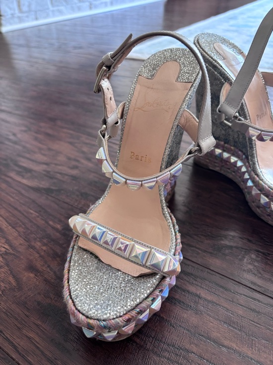 Christian Louboutin Iridescent Studded Platform Sandals main image 9